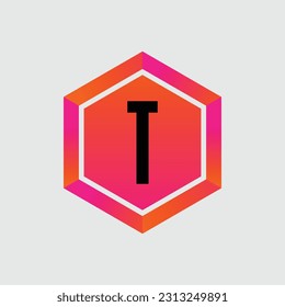 T logo Colorful Vector Design. Icon Concept. Abstract modern