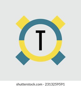 T logo Colorful Vector Design. Icon Concept. Abstract modern