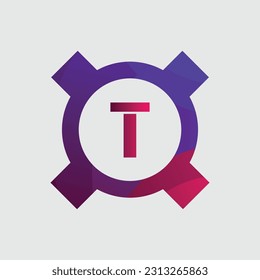 T logo Colorful Vector Design. Icon Concept. Abstract modern