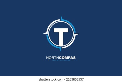 T logo compass for branding company. arrow template vector illustration for your brand.