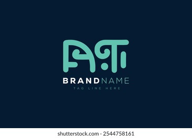 A and T logo design. AT abstract Letters Logo Monogram. This logo design is the process of creating a visual symbol that represents a brand, company, or individual.