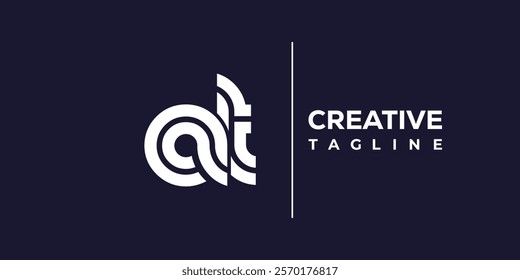 A and T logo design. AT abstract Letters Logo Monogram. This logo design is the process of creating a visual symbol that represents a brand, company, or individual.