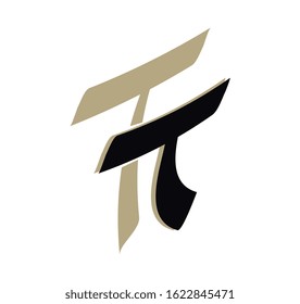 T T logo design, logo design for alphabet T