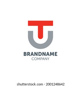 T logo design with armour