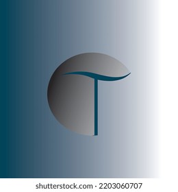 T Logo design Ellipse toll 