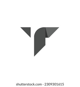 t logo design letter abstract modern technology symbol