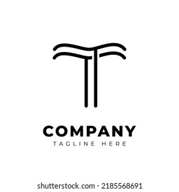 t logo design, looks simple and elegant, suitable for your brand, company, initials, and etc.