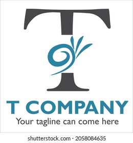 T logo design on Art and Design theme