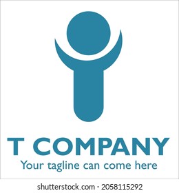 T logo design on Childcare theme