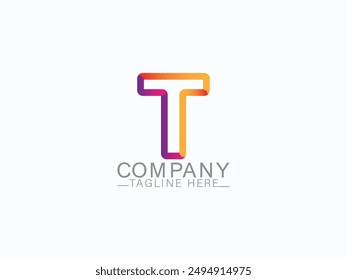 T logo design  template Free vector