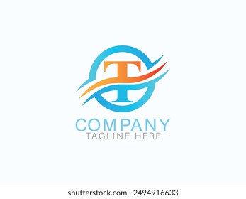 T logo design  template Free vector