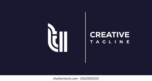 T and I logo design. TI abstract Letters Logo Monogram. This logo design is the process of creating a visual symbol that represents a brand, company, or individual.