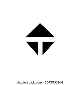t logo design vector sign template