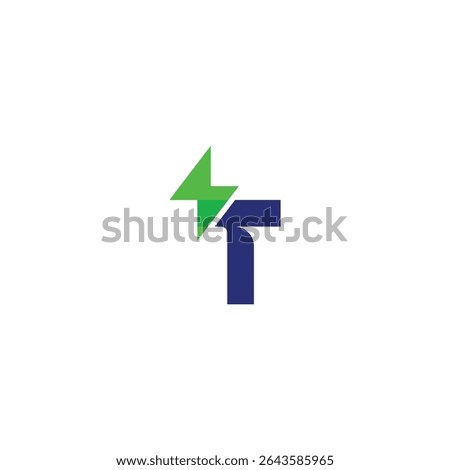 T logo energy vector for identity company. initial letter volt template vector illustration for your brand.
