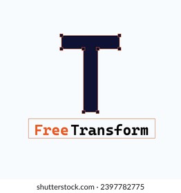 Forma de transformación libre del logotipo de T
