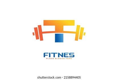 Logotipo del vector gimnasio para la empresa de identidad. ilustración vectorial de la plantilla de fitness de la letra inicial para su marca.
