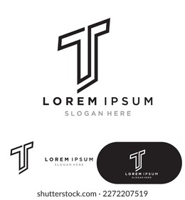 T logo icon design element template