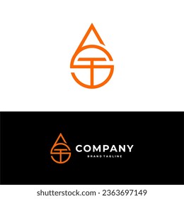 A T logo icon letter vector abstract template