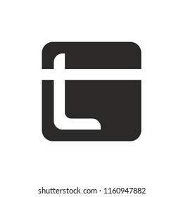T logo icon. Vector