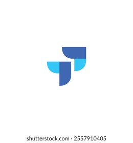 T logo illusion vector design technology