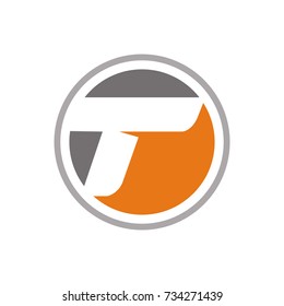 T logo initial letter design template vector