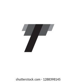 T logo letter design 