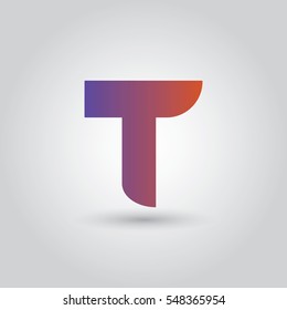 t logo letter typography design for brand and company identity