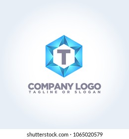 T LOGO MODERN TEMPLATE