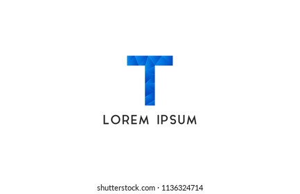 T logo polygon 