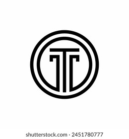 t logo simple clean and elegance