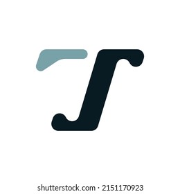 Logotipo T, simple y moderno, vector EPS 10