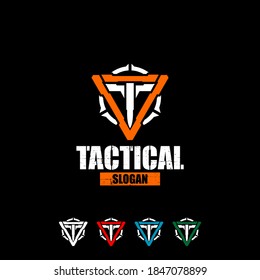 T Logo Tactical, Tactical Gear Logo Vector