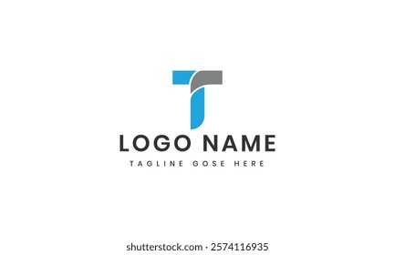 t logo template with abstract