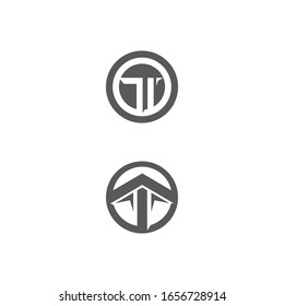 Naturaleza del símbolo vectorial de la plantilla de logotipo T