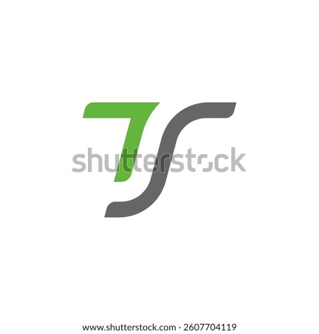 T logo, TS letter logo, icon green modern
