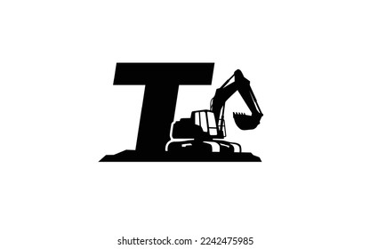T Logo with wave letter concept for template 