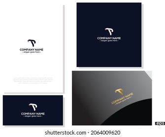 T luxury golden logo maker.T Ornamental luxury golden logo design vector image,