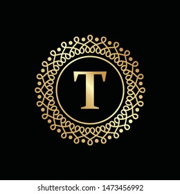 T Luxury Logo Design Template Inspiration