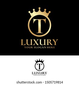 T Luxury Logo Design Template Inspiration, Vector, Illustration.