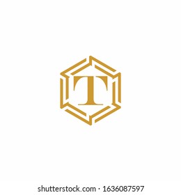 T luxury ornament monogram logo