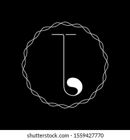 T Luxury White Letter Logo template in vector for Restaurant, Royalty, Boutique, Cafe, Hotel, Heraldic, Jewelry, Fashion and other vector illustration. T icon design for fashion and beauty company.