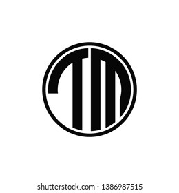 t m letter logo vector