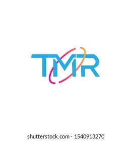 T M R logo design with white background.