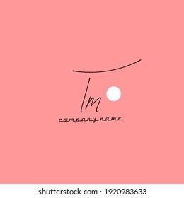 T m Tm initial letter handwriting and signature logo