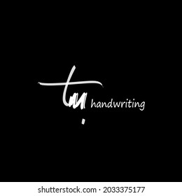 t m tm initial letter handwriting and signature logo