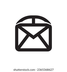 T mail logo icon design illustration.