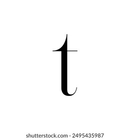 T minimalist simple typography logo, letter logo, initial logo, modern