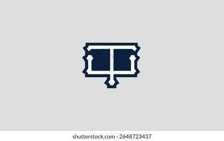 T Monogram logo with U in vector file