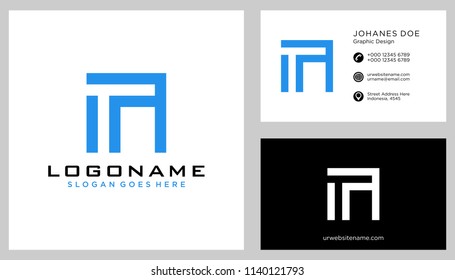 T N initial logo template vector