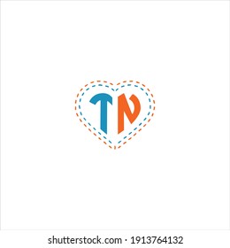 T N letter logo creative design. tn icon